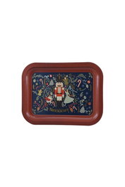 Hermia Bandeja de Metal EE161V1 Decoración del Hogar Plata 23.3 x 30.7 cm